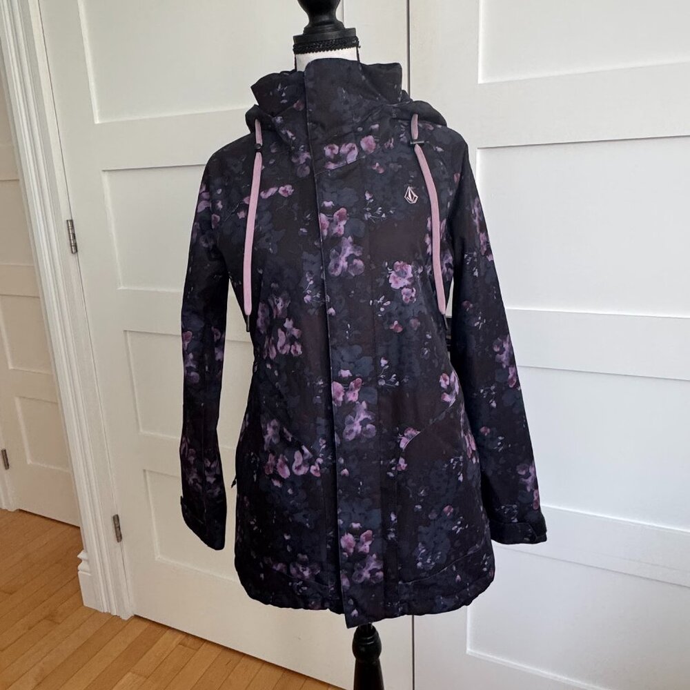 VOLCOM fitted ski jacket with hood - size XS